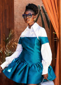 DAVID TLALE ANGEL DRESS (TEAL)