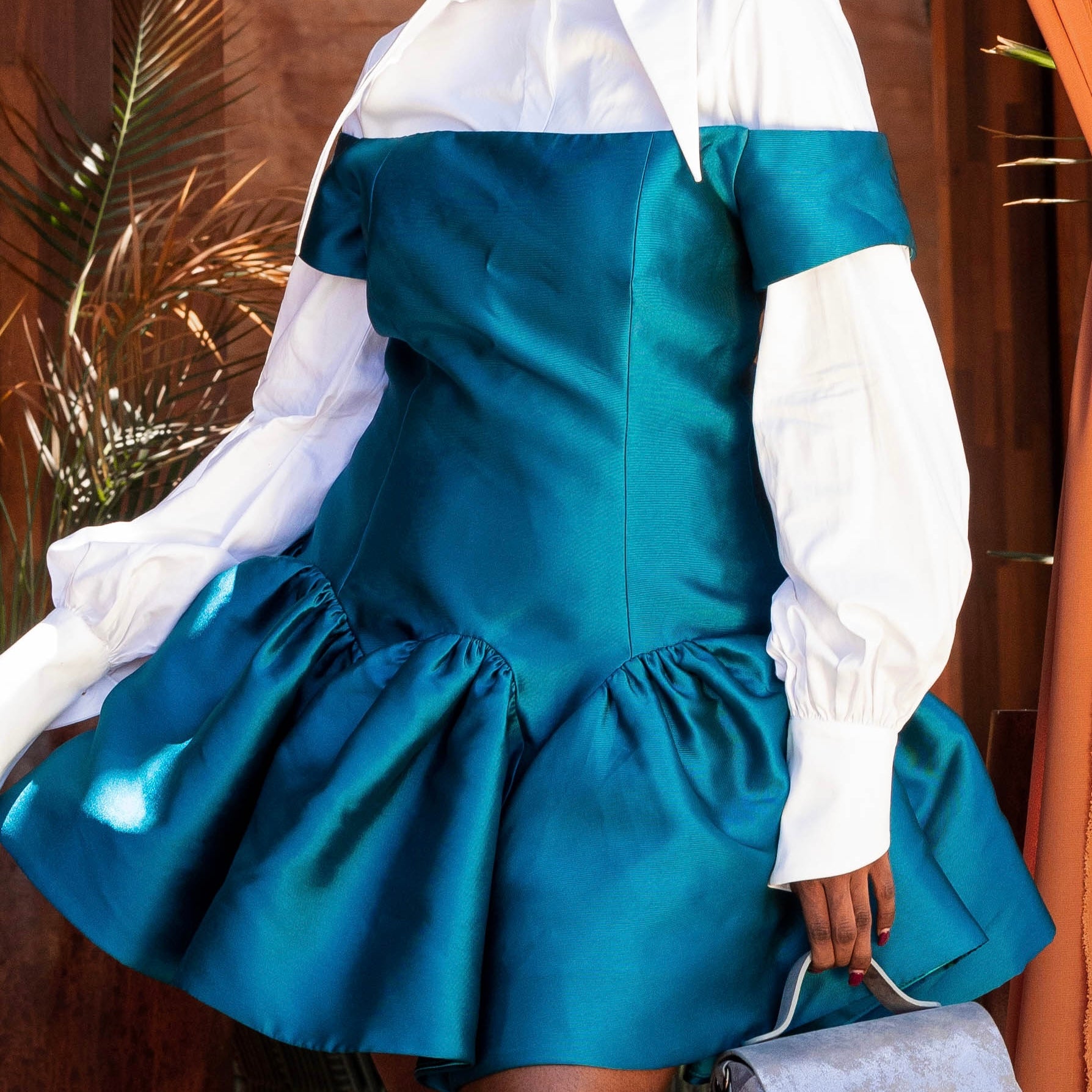 DAVID TLALE ANGEL DRESS (TEAL)