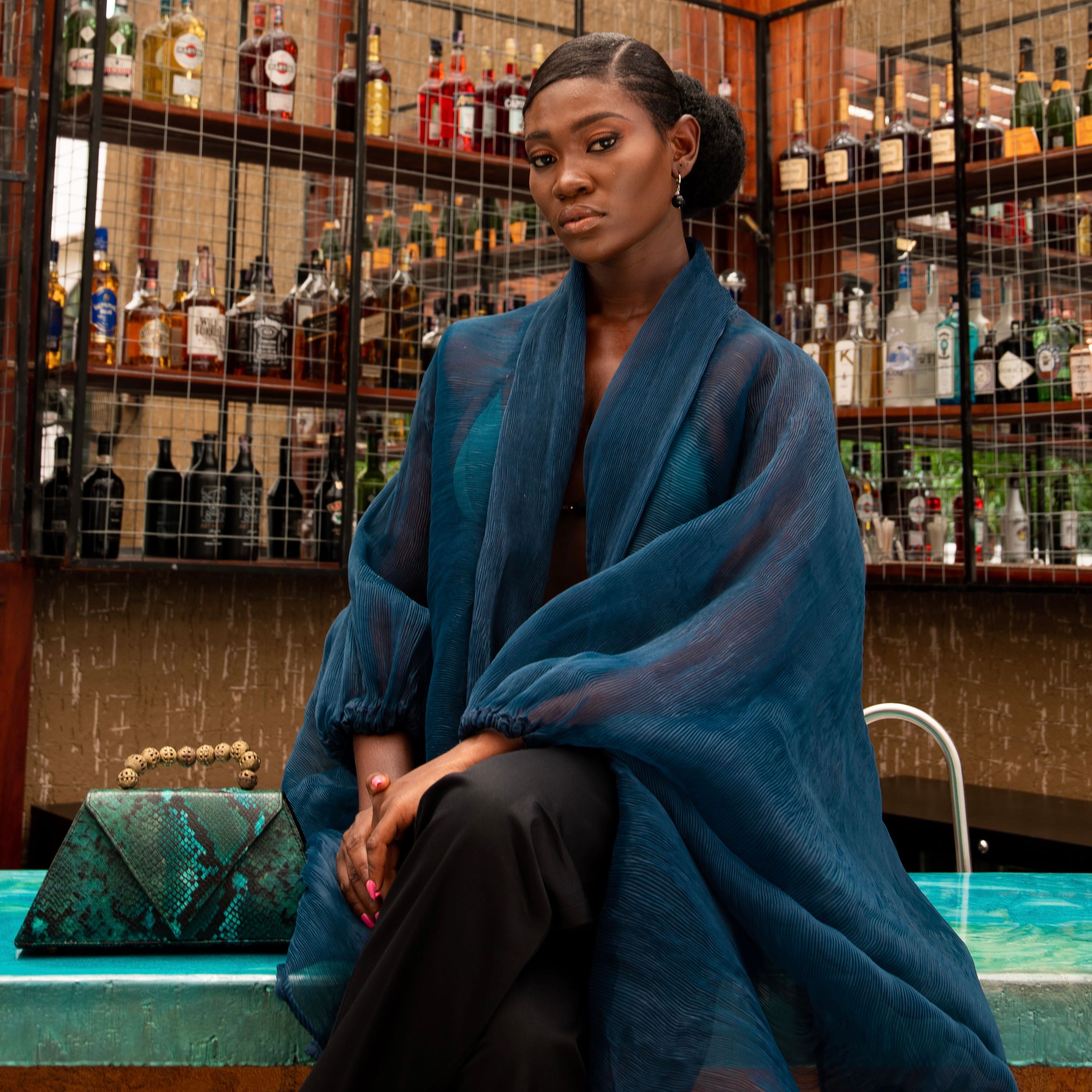 JZO PLEATED KIMONO