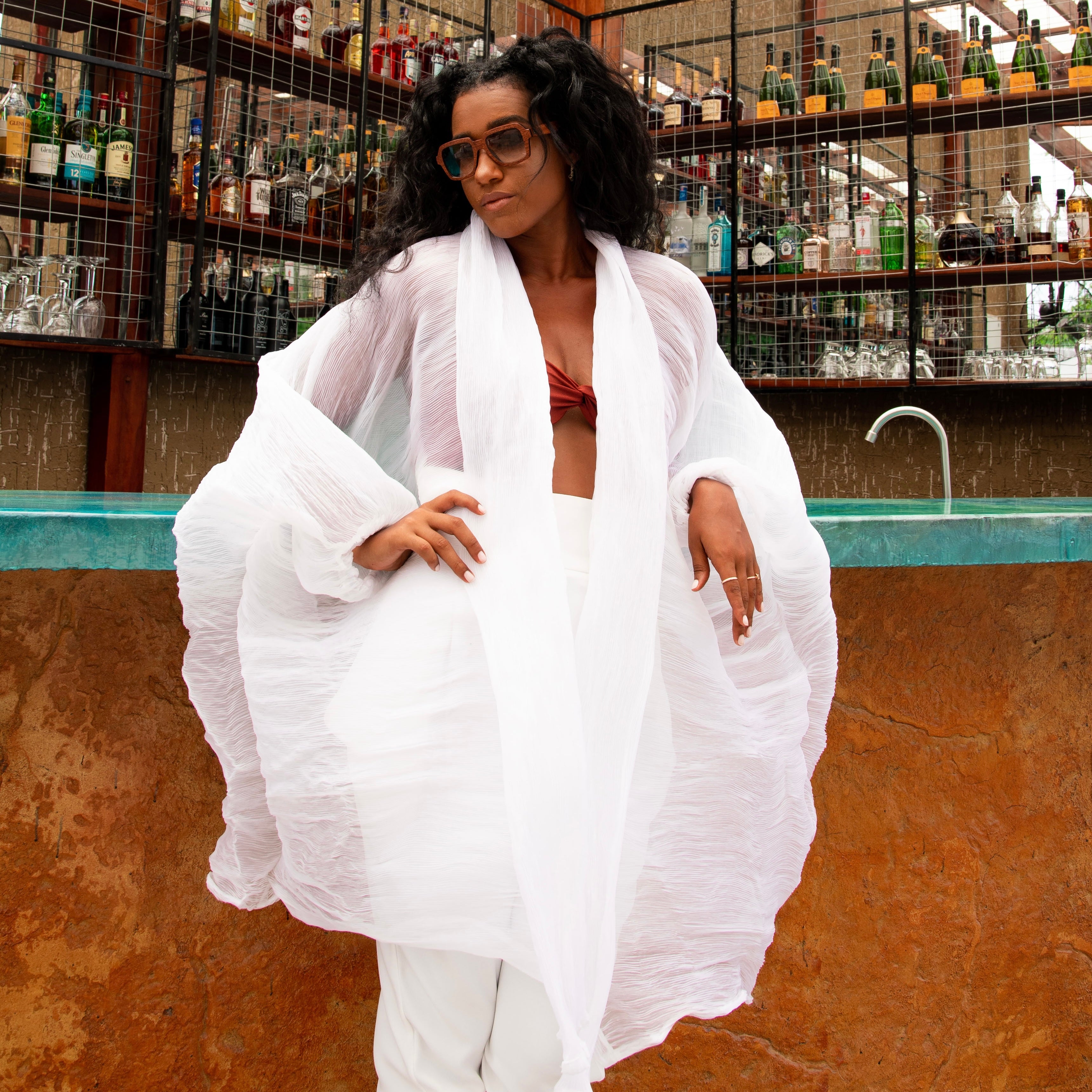 JZO PLEATED KIMONO