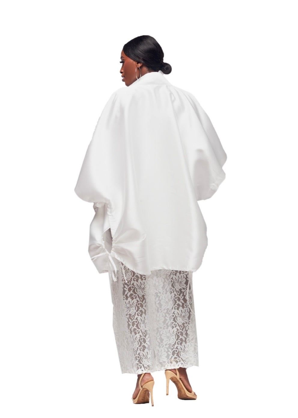 GIVENO CELESTIAL VEIL LACE ENSEMBLE