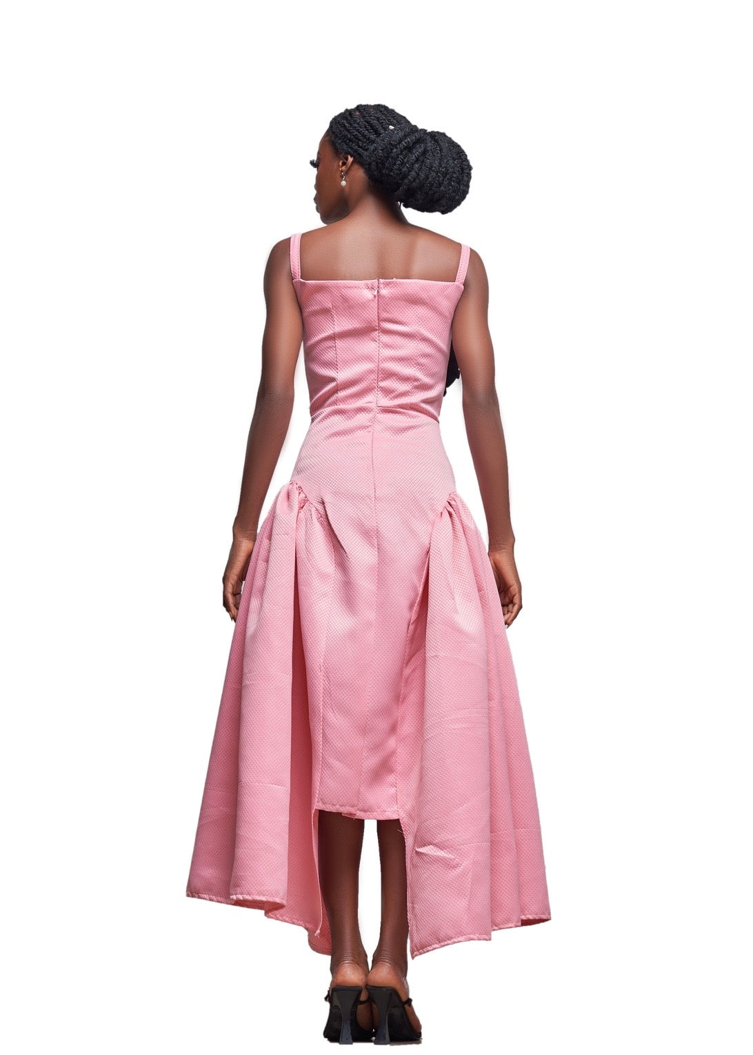 KAFFY ROSETTE BLOOM HIGH-LOW GOWN