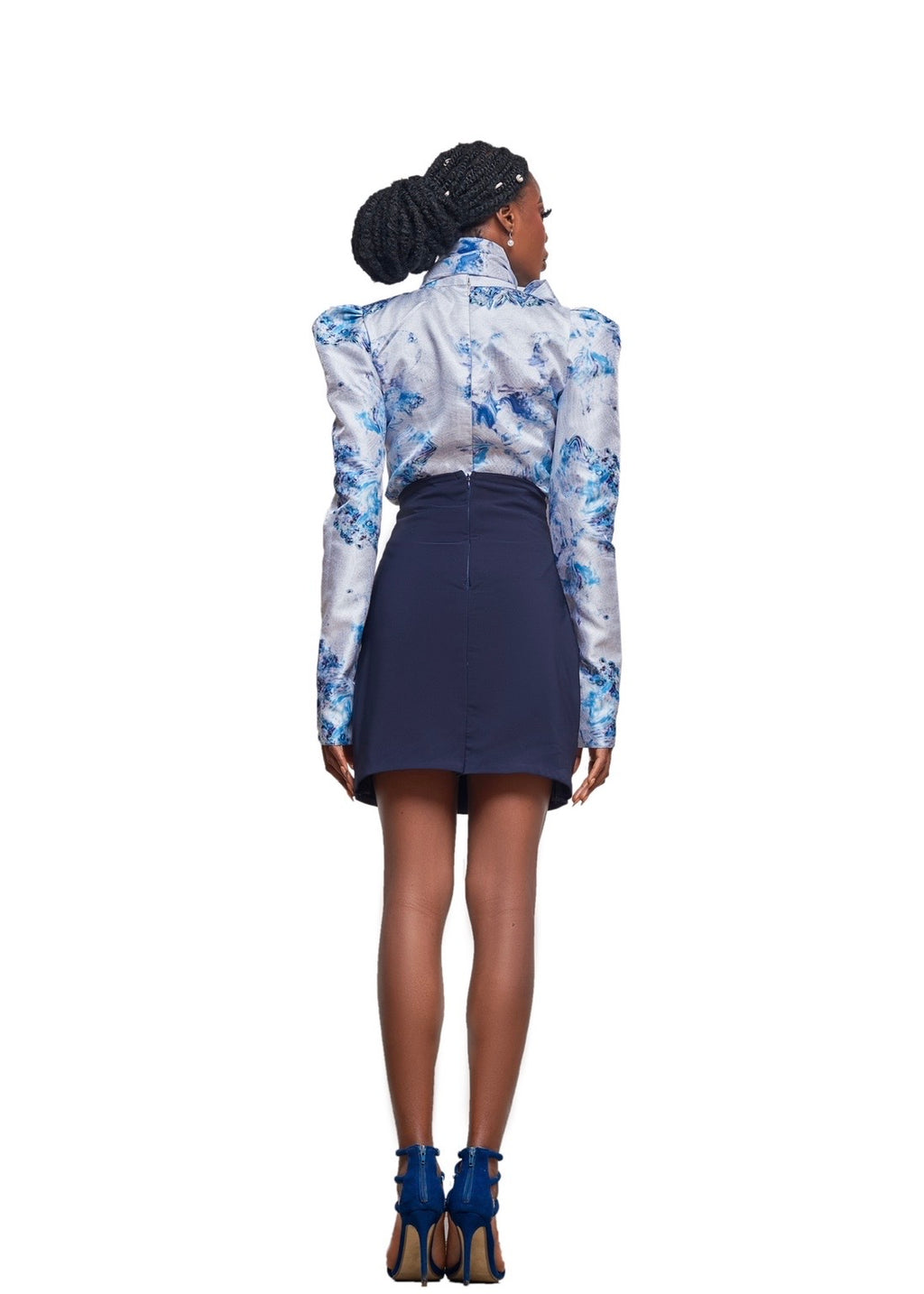 KAFFY AZURE MONARCH BOW BLOUSE