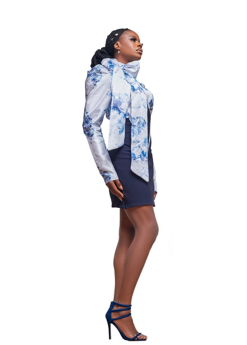KAFFY AZURE MONARCH BOW BLOUSE
