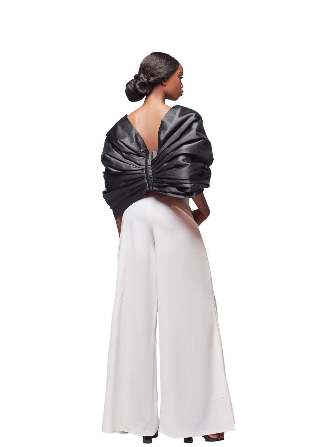 FLOREVERIE OBSIDIAN COUTURE BOW BLOUSE
