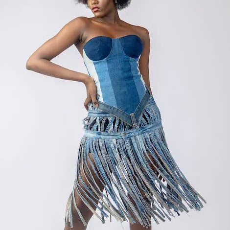 BOYEDOE ODENEHO FRINGE SKIRT