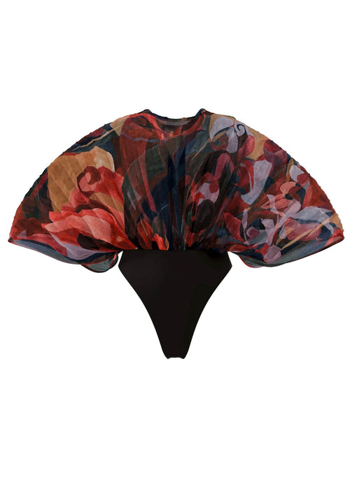 ANDREA IYAMAH - SOMBRA BODYSUIT - LEWE PRINT (FW 25)