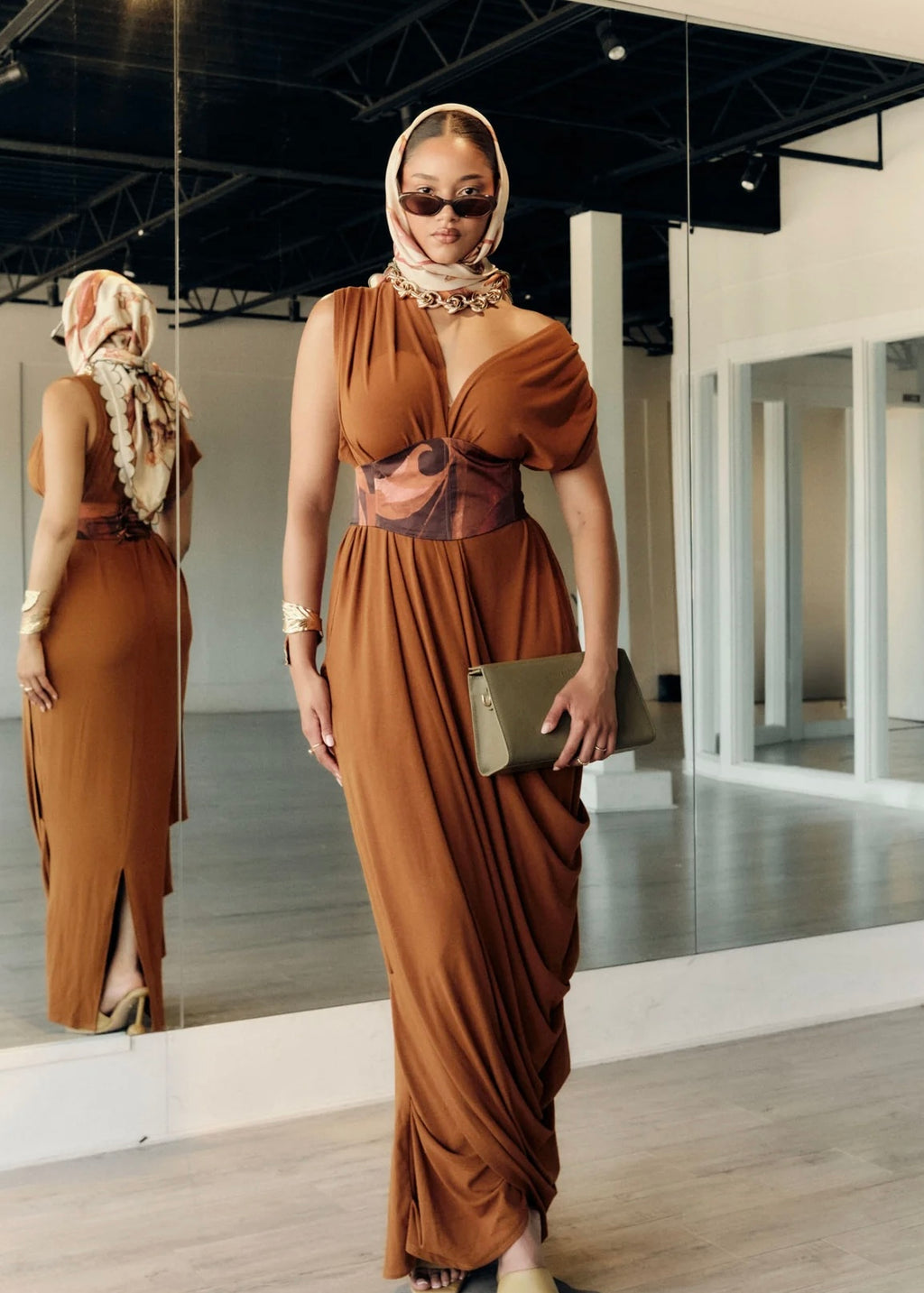 ANDREA IYAMAH - ADI KNIT KAFTAN DRESS (FW 25)