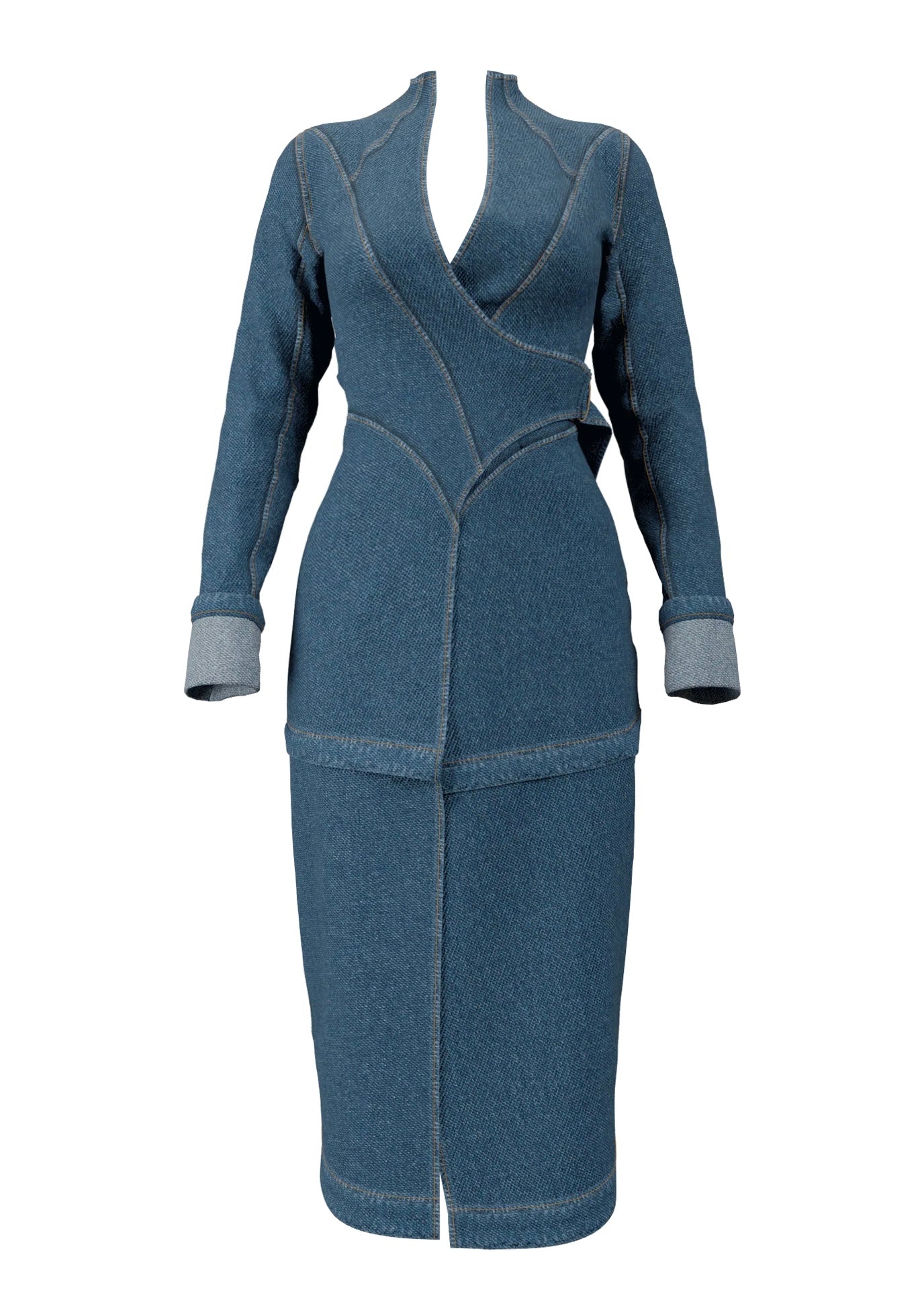 ANDREA IYAMAH - CURVA DENIM JACKET (FW 25)