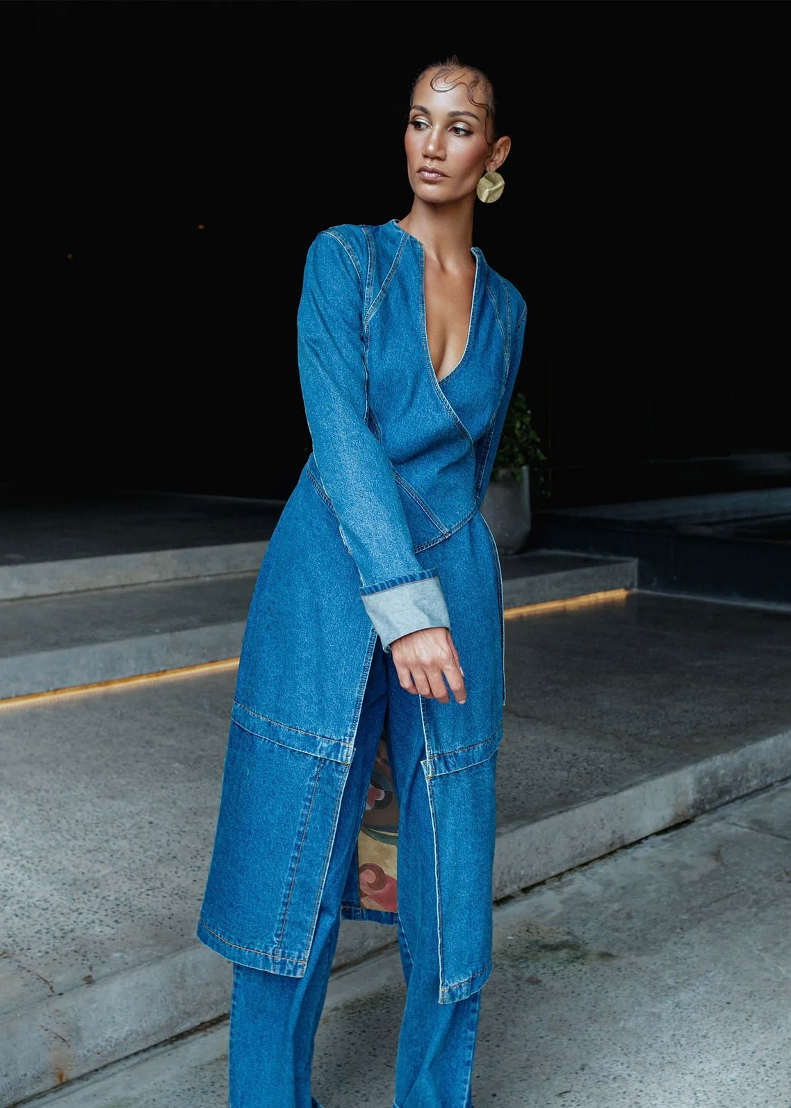 ANDREA IYAMAH - CURVA DENIM JACKET (FW 25)