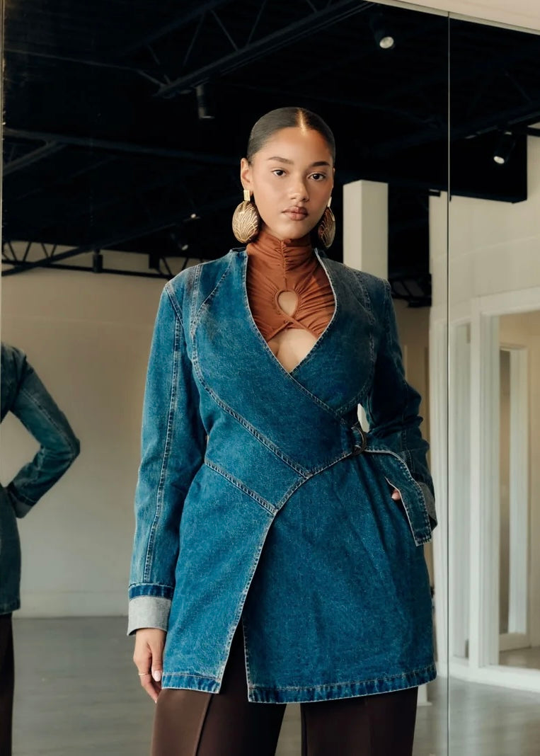 ANDREA IYAMAH - CURVA DENIM JACKET (FW 25)