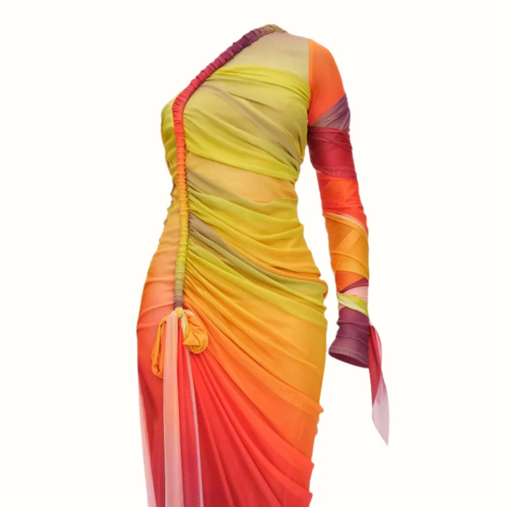 ANDREA IYAMAH TURI MESH DRESS