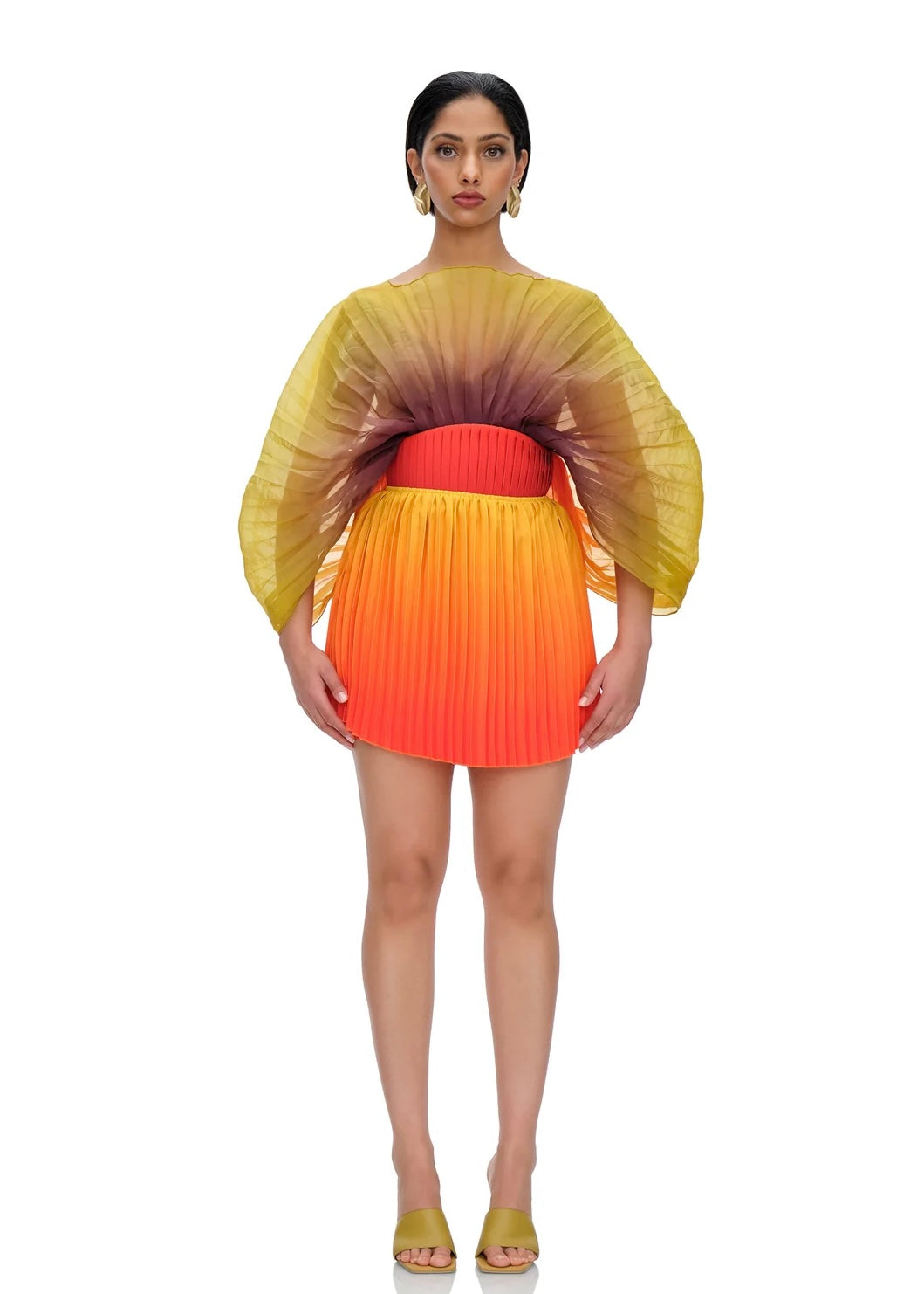 ANDREA IYAMAH KATA PLEATED MINI SKIRT