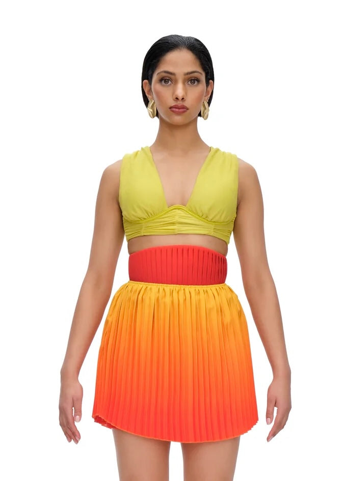 ANDREA IYAMAH KATA PLEATED MINI SKIRT