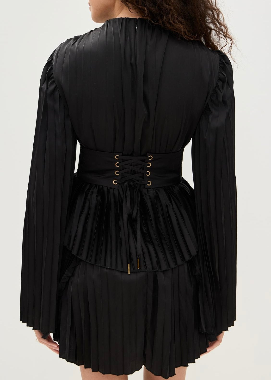 ANDREA IYAMAH LENTI PLEATED MINI DRESS