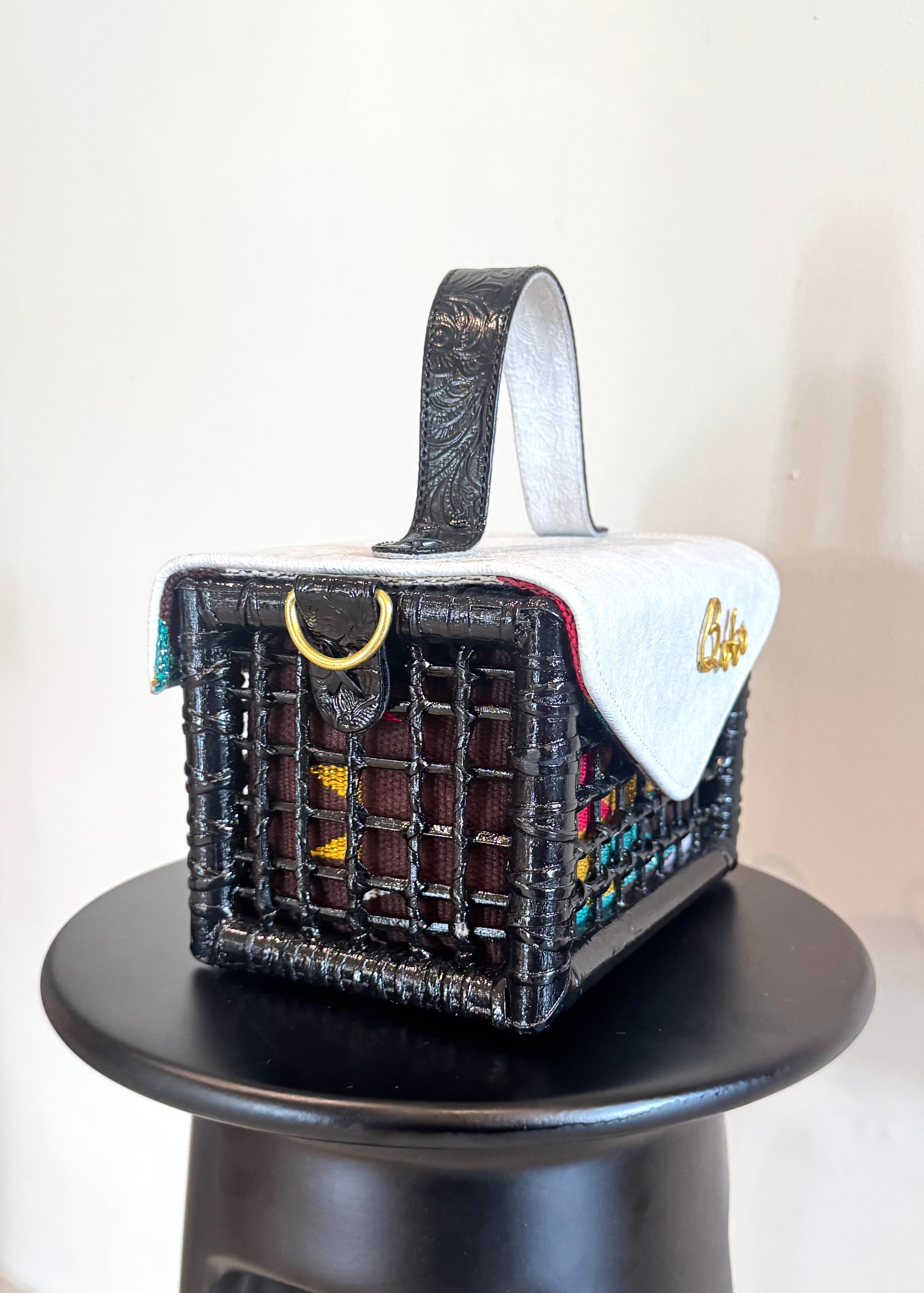 BOBO BAG - BLACK & WHITE BOBO - KENTE