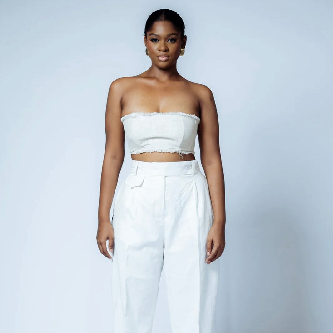 VEXXELS ADINE RAFFIA BRALETTE