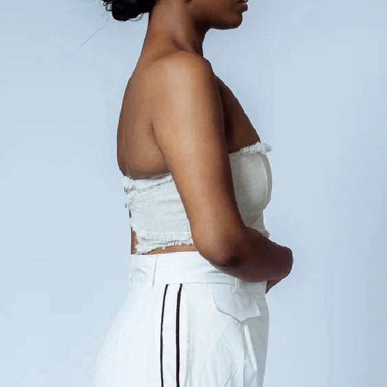 VEXXELS ADINE RAFFIA BRALETTE