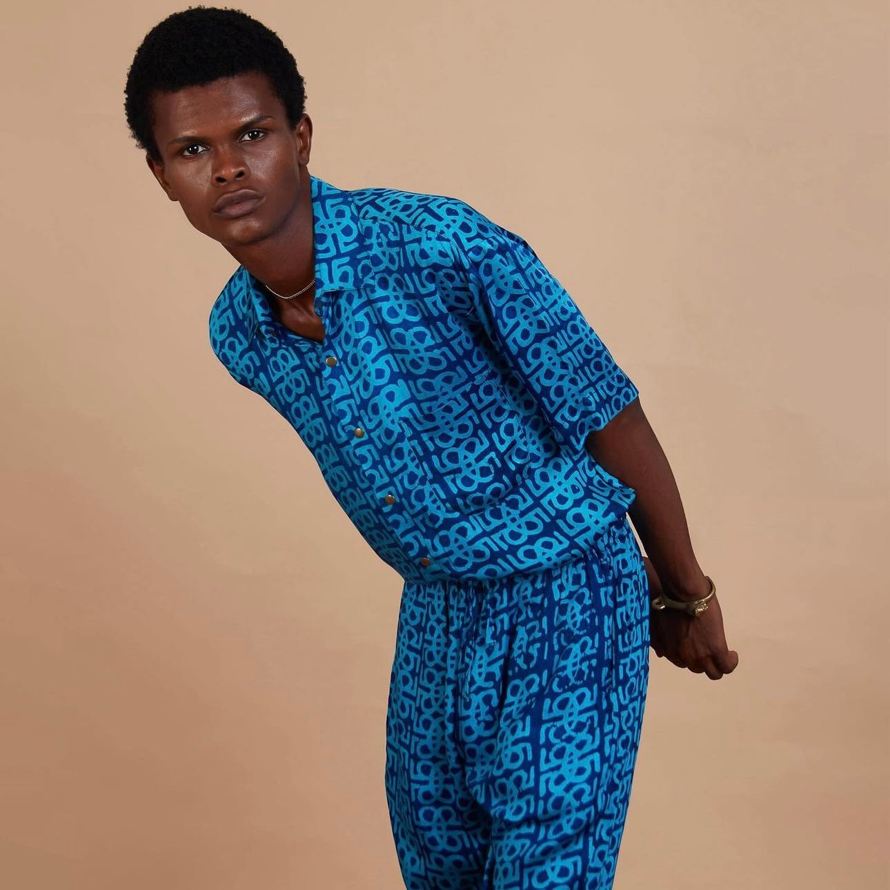 JERMAINE BLEU MONOGRAM SET(SEA BLUE & NAVY BLUE)