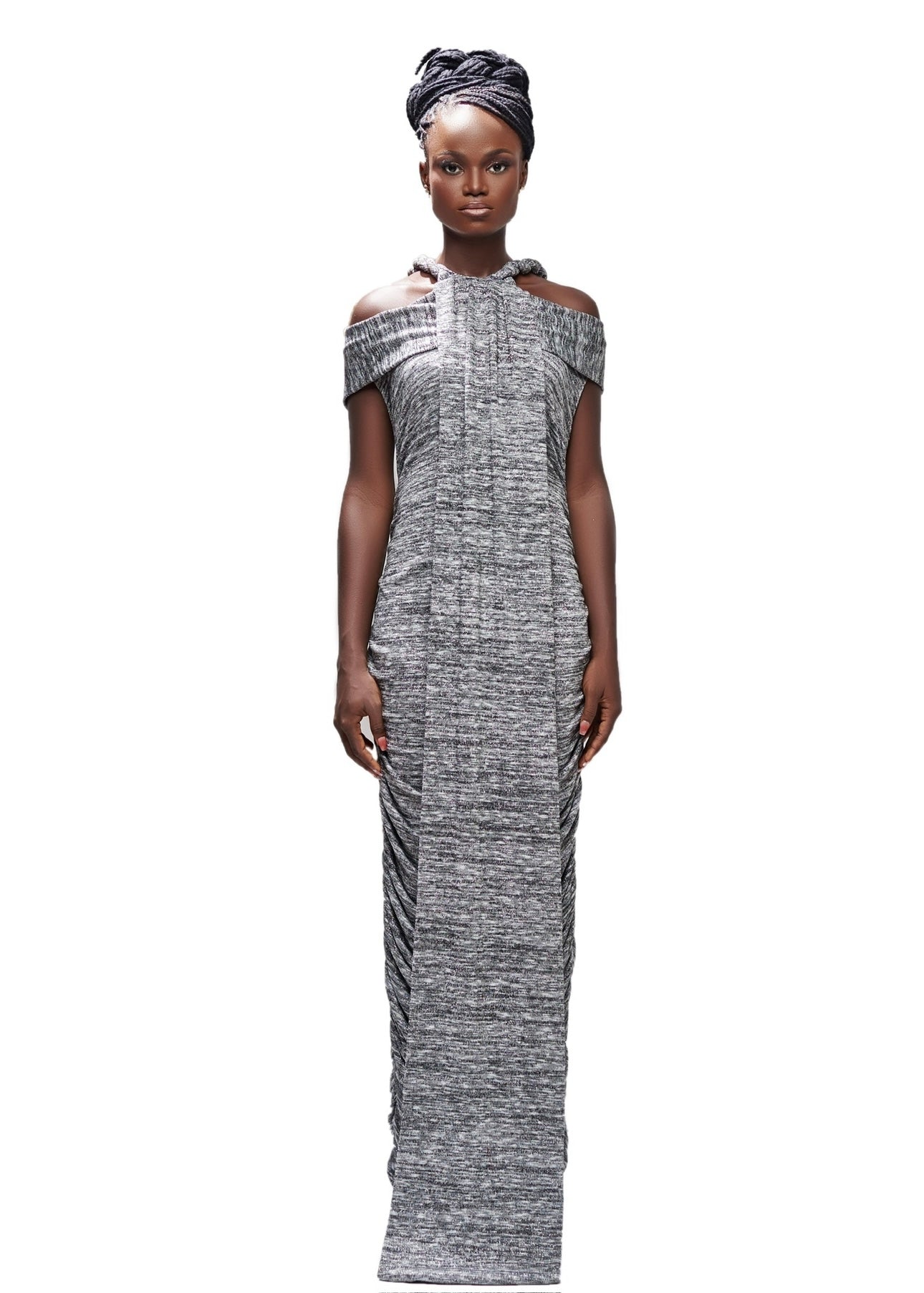 ARIVEE AMBUSH OFF SHOULDER MAXI DRESS
