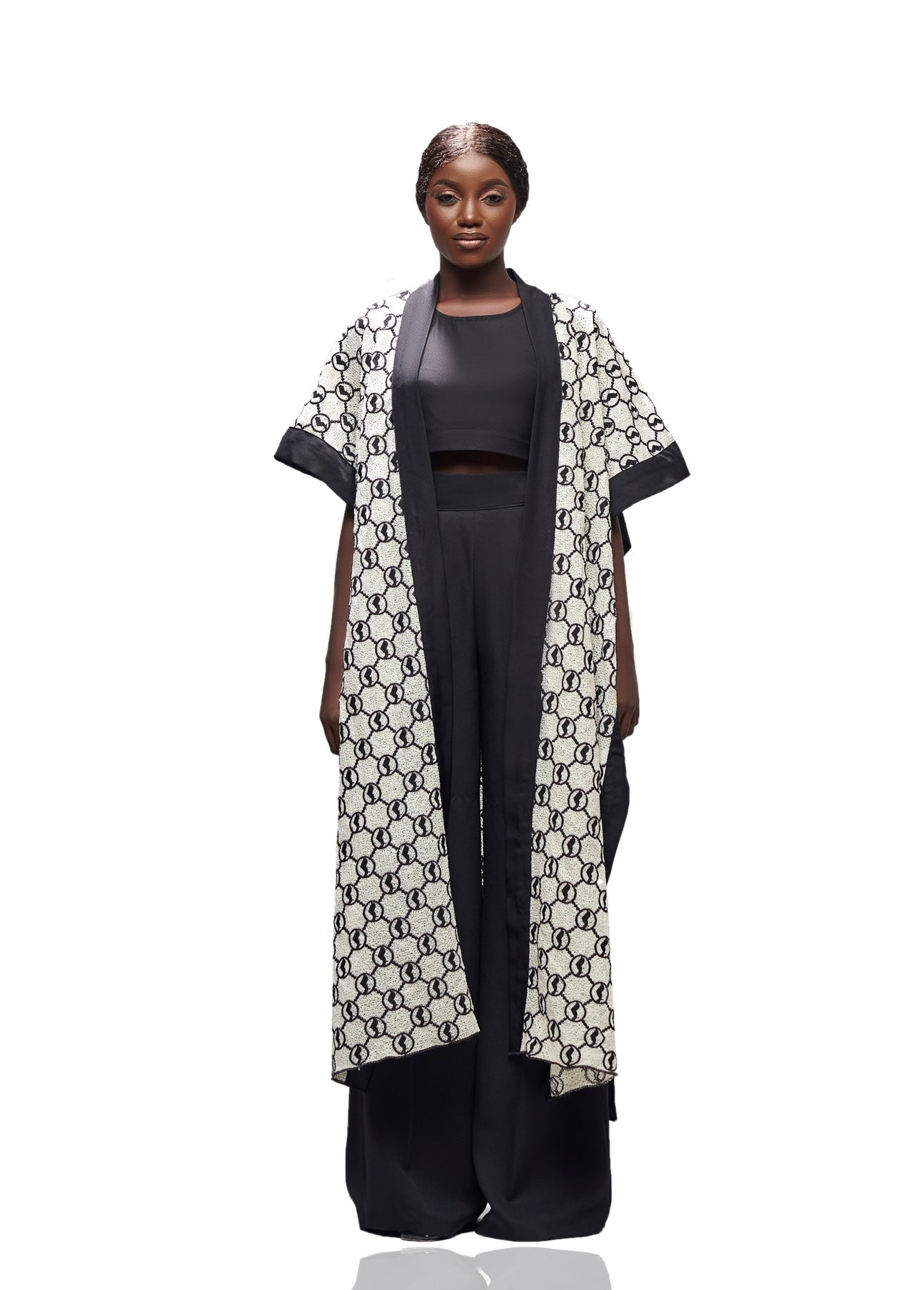 ARIVEE 3 PIECE MIDI LENGTH LUX KIMONO