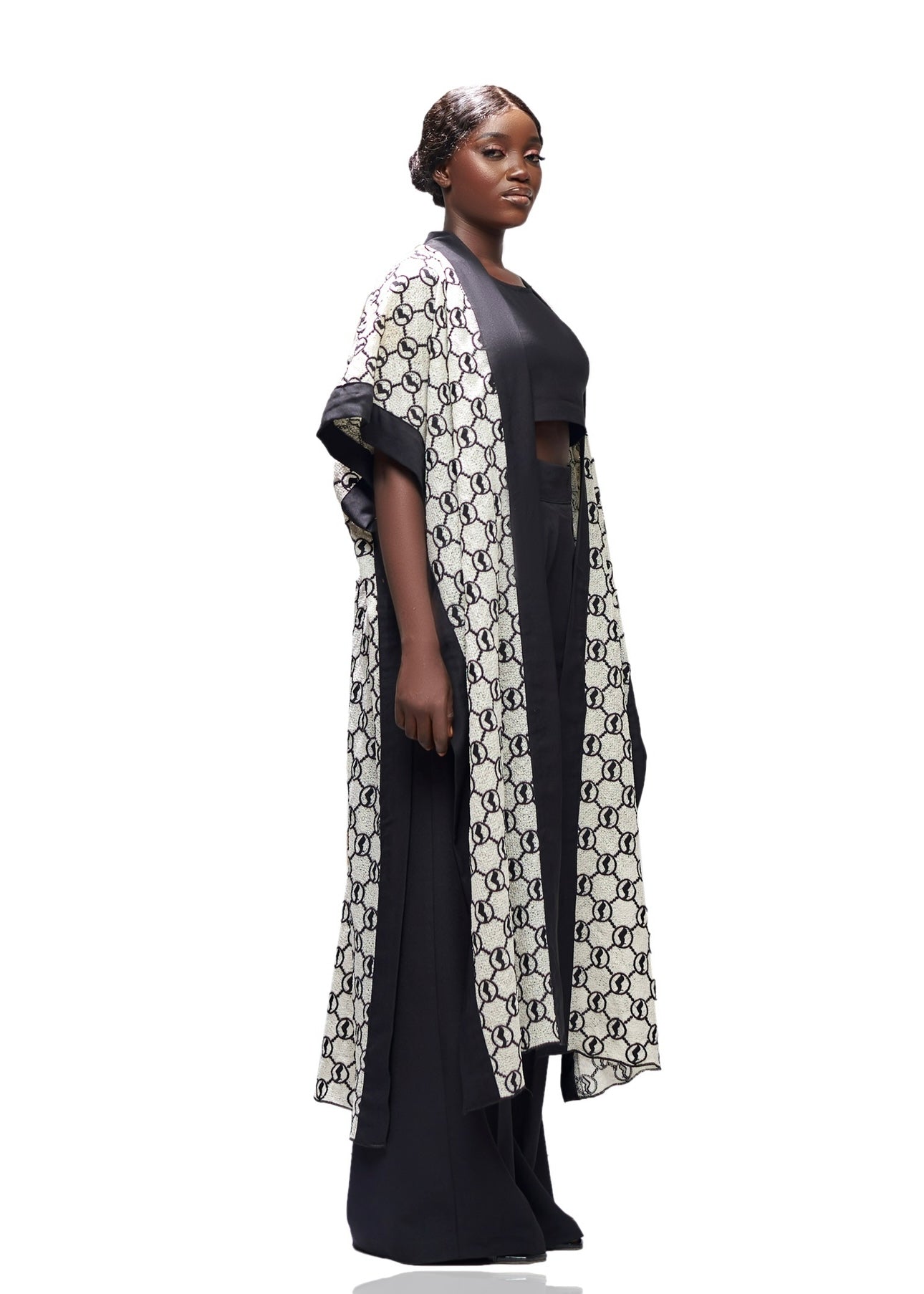 ARIVEE 3 PIECE MIDI LENGTH LUX KIMONO