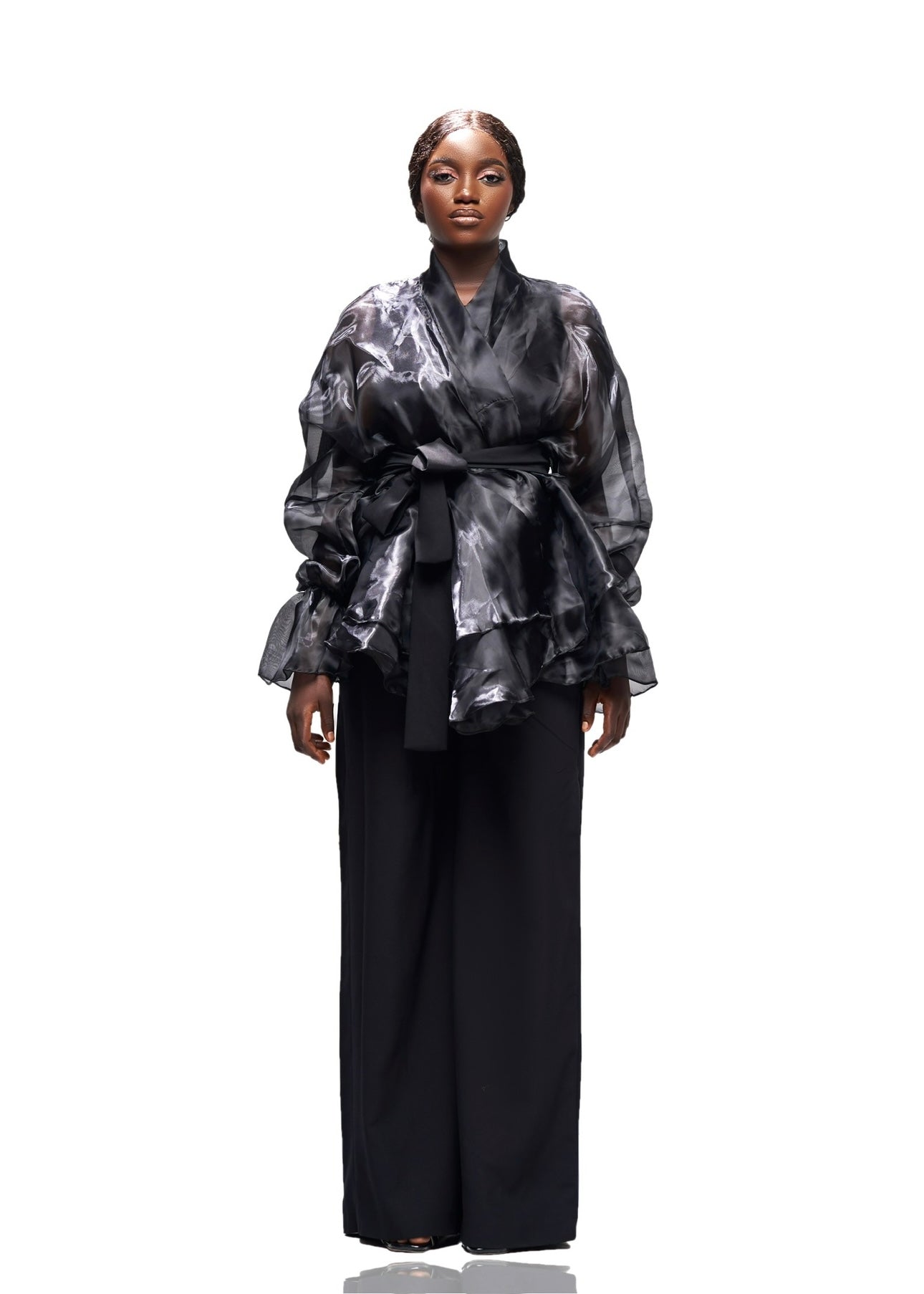 ARIVEE TWO STEP PEPLUM PUFF SLEEVE TOP & PANTS