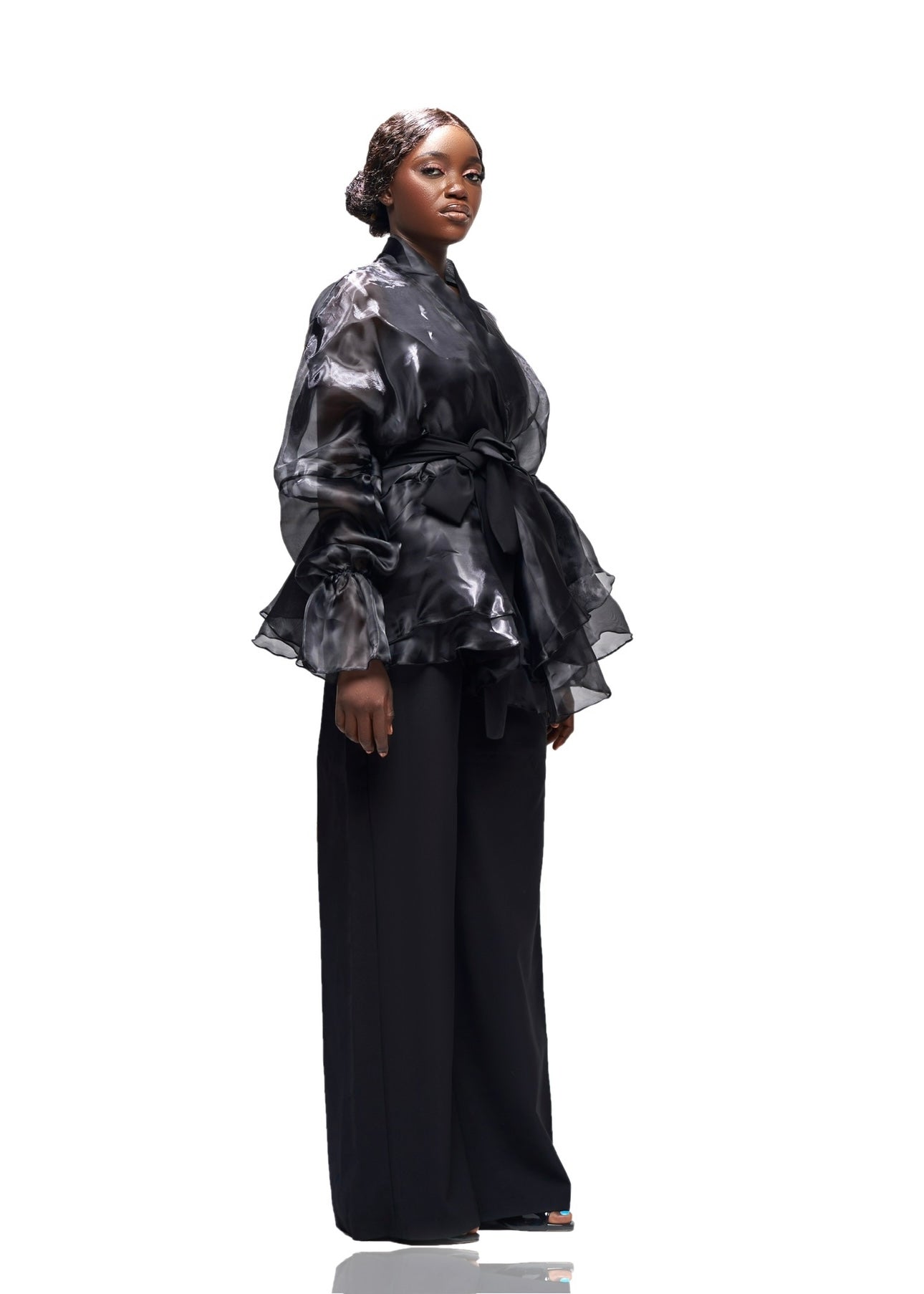 ARIVEE TWO STEP PEPLUM PUFF SLEEVE TOP & PANTS