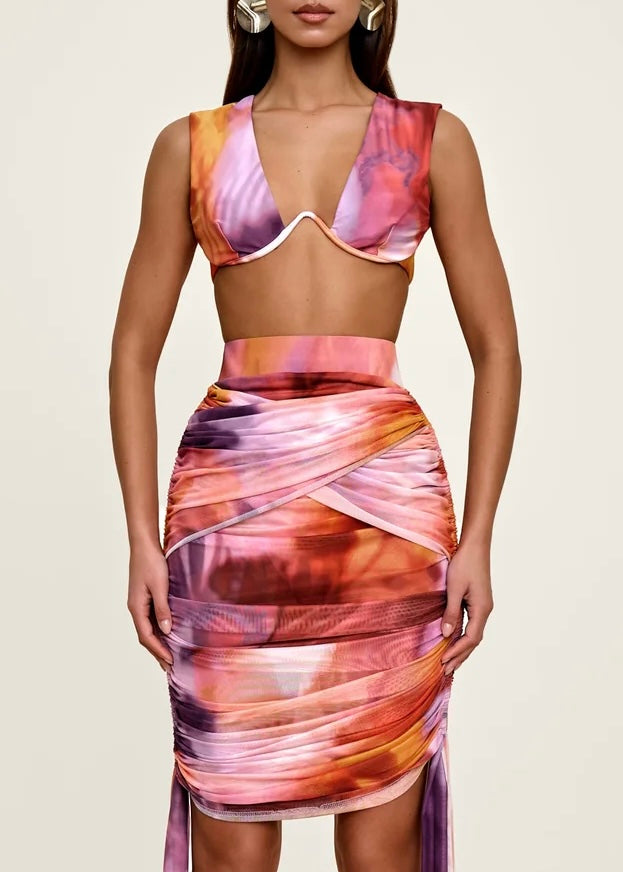 ANDREA IYAMAH - BINA MESH HIGH WAIST SKIRT