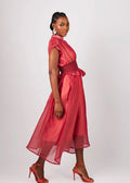 KWELAKU ORIRI ORGANZA MIDI DRESS