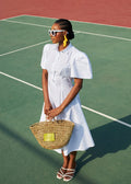 KWELAKU WHITE SCULPTURAL SHIRT DRESS
