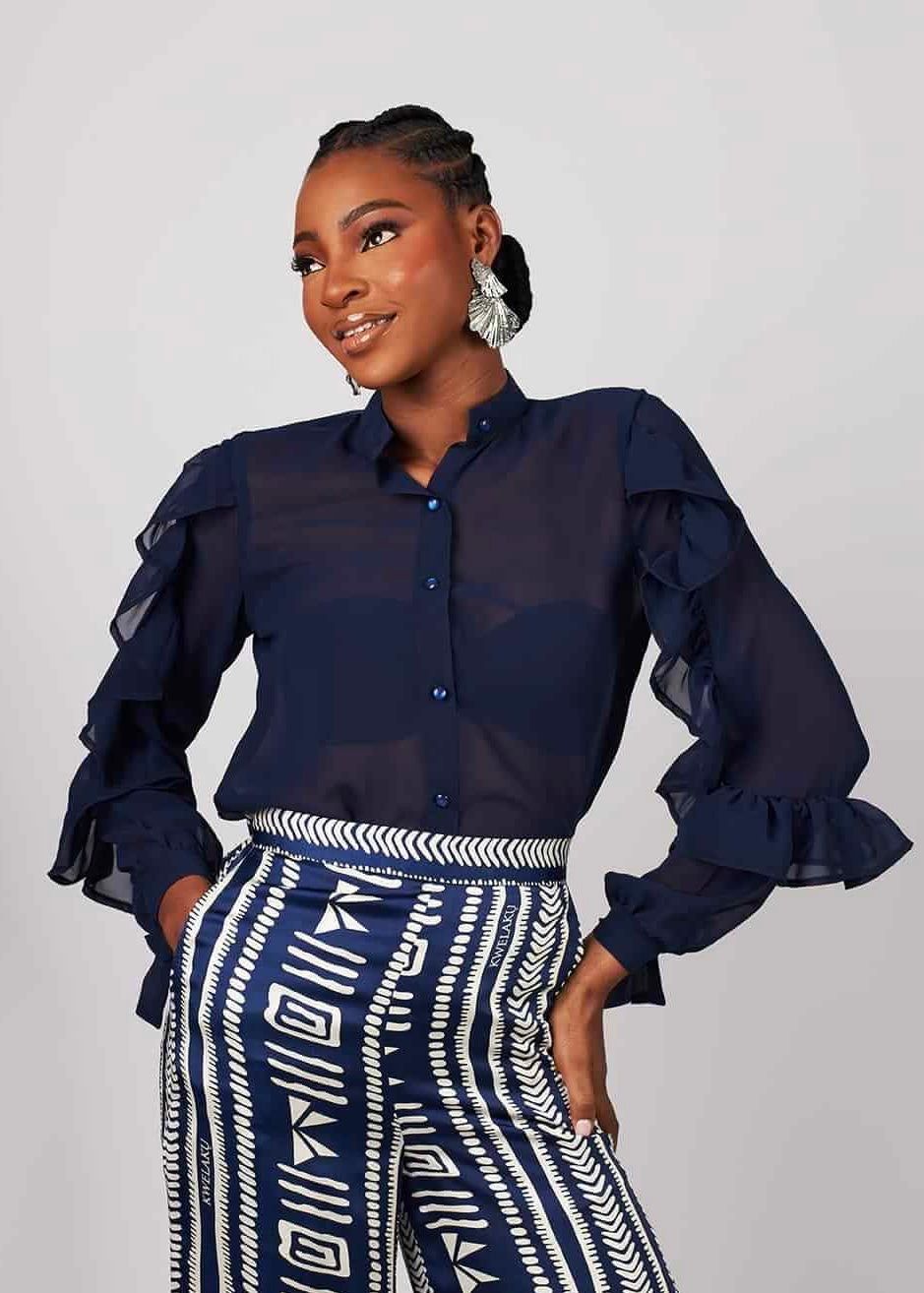 KWELAKU - EKELE BUTTON DOWN BLOUSE  (25)