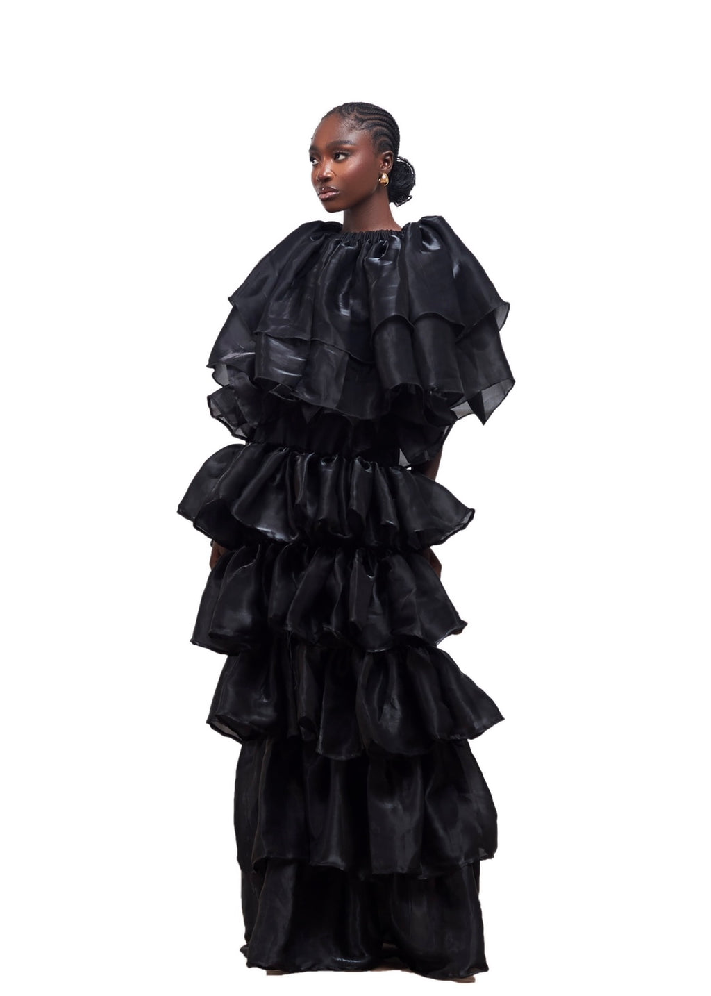 CHRISPEGH EFIA RUFFLE MAXI DRESS