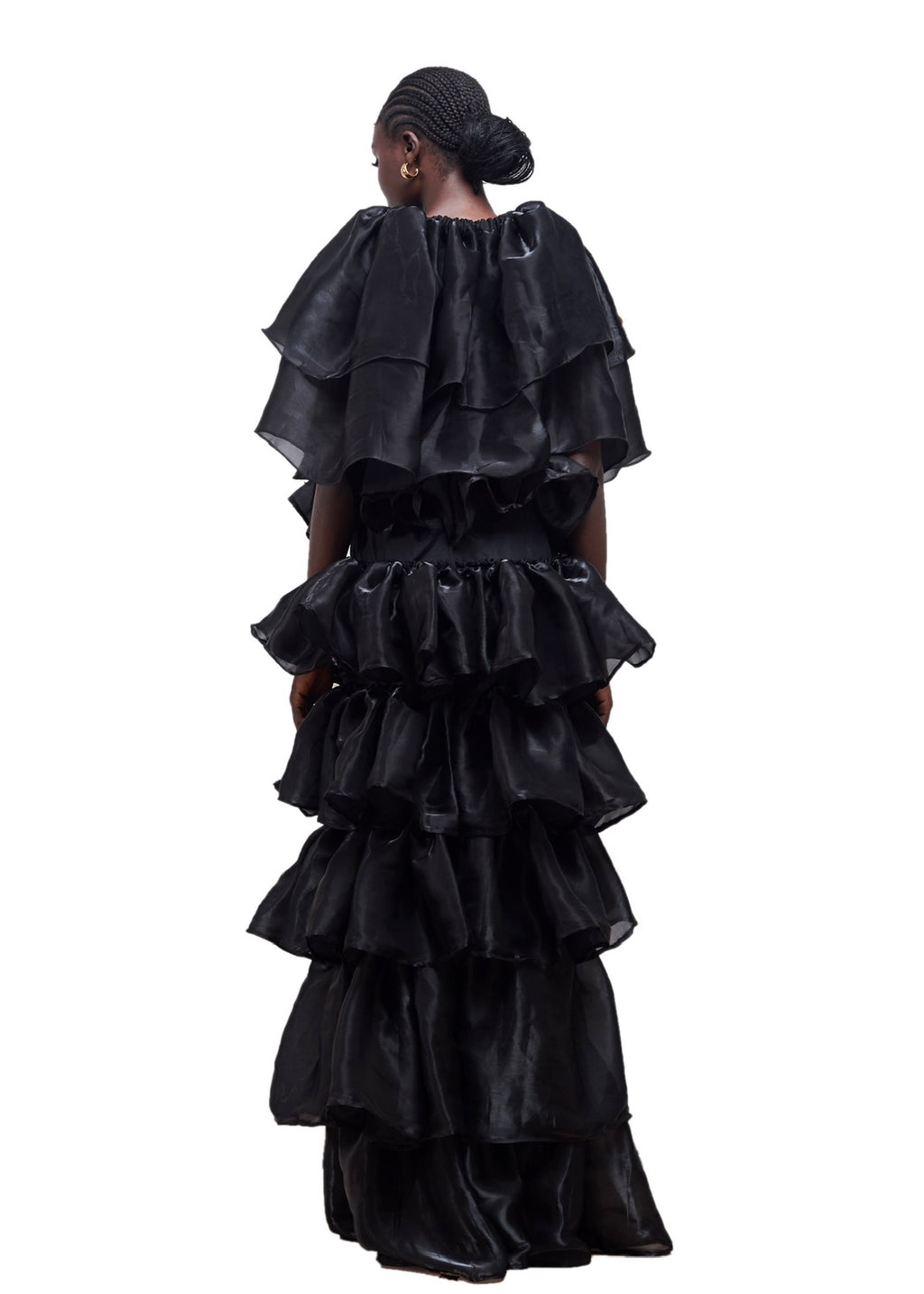 CHRISPEGH EFIA RUFFLE MAXI DRESS