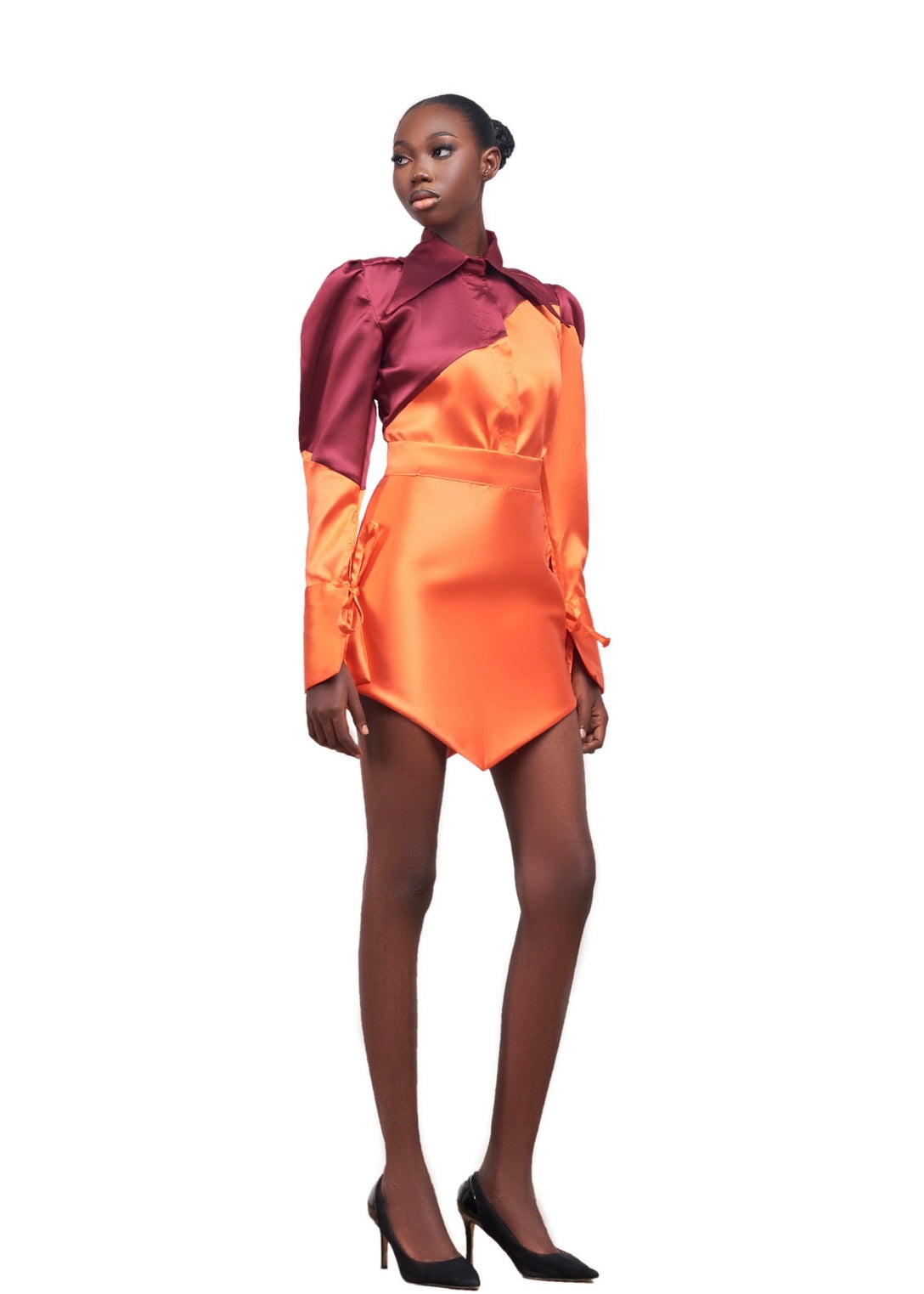 GEOVANTE ASYMMETRIC MINI DRESS