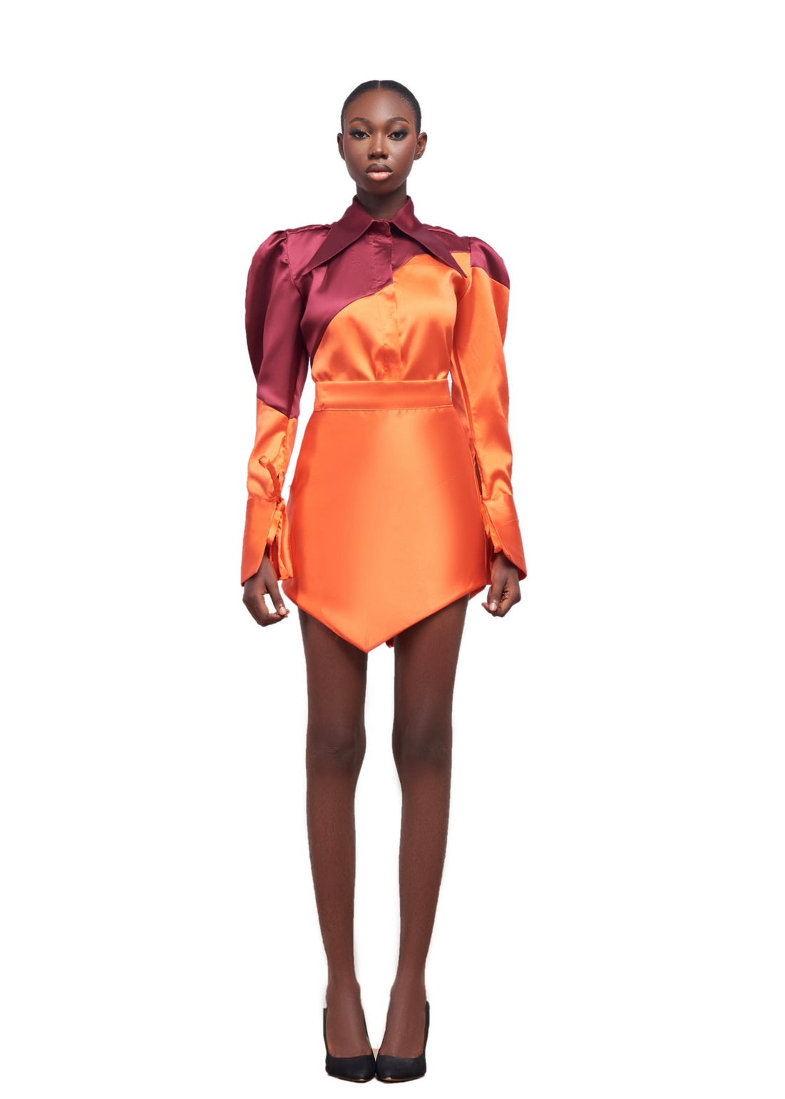 GEOVANTE ASYMMETRIC MINI DRESS