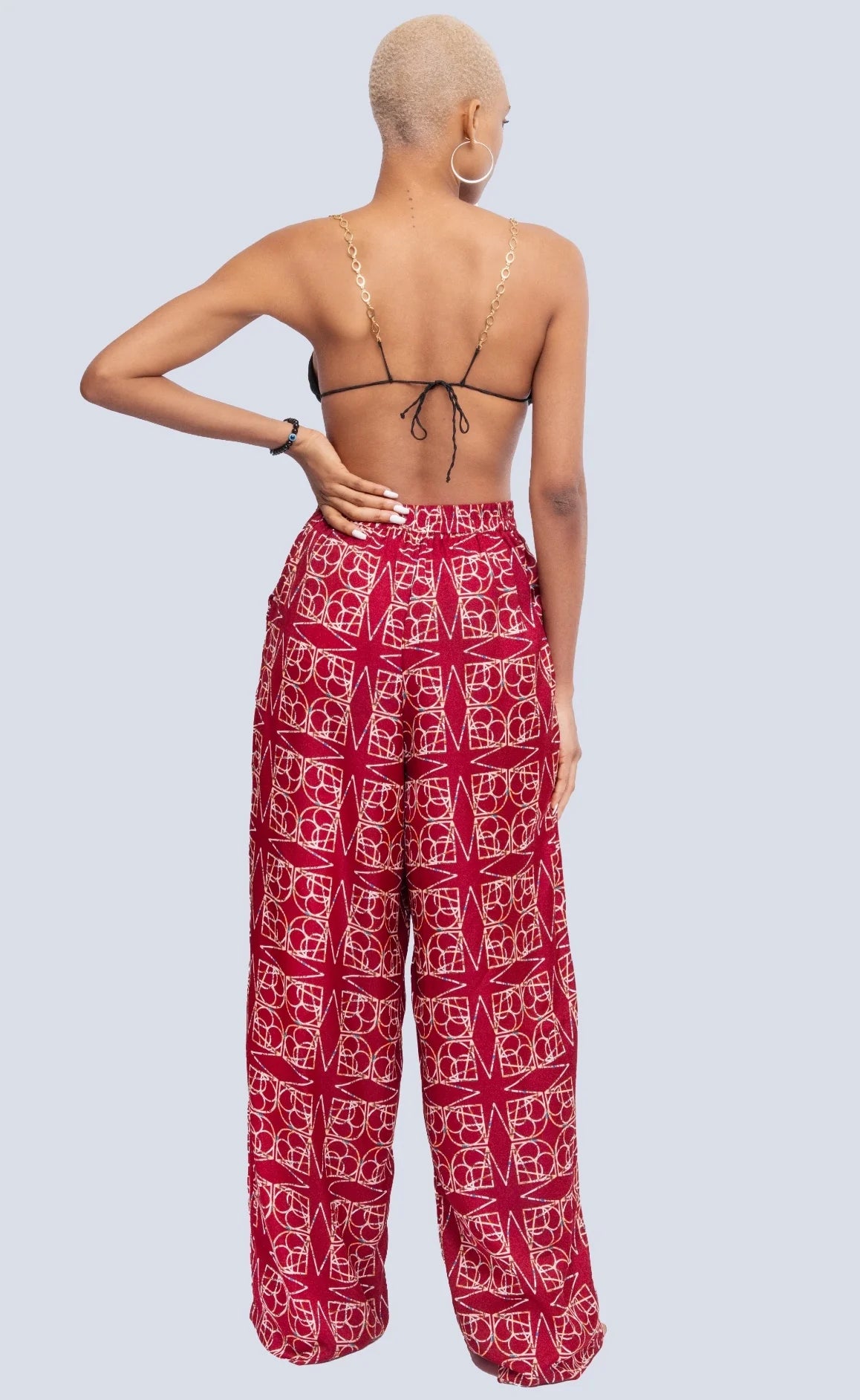 MIRELLABROGGI DAUGHTERS-BURGUNDY LOGO PANTS