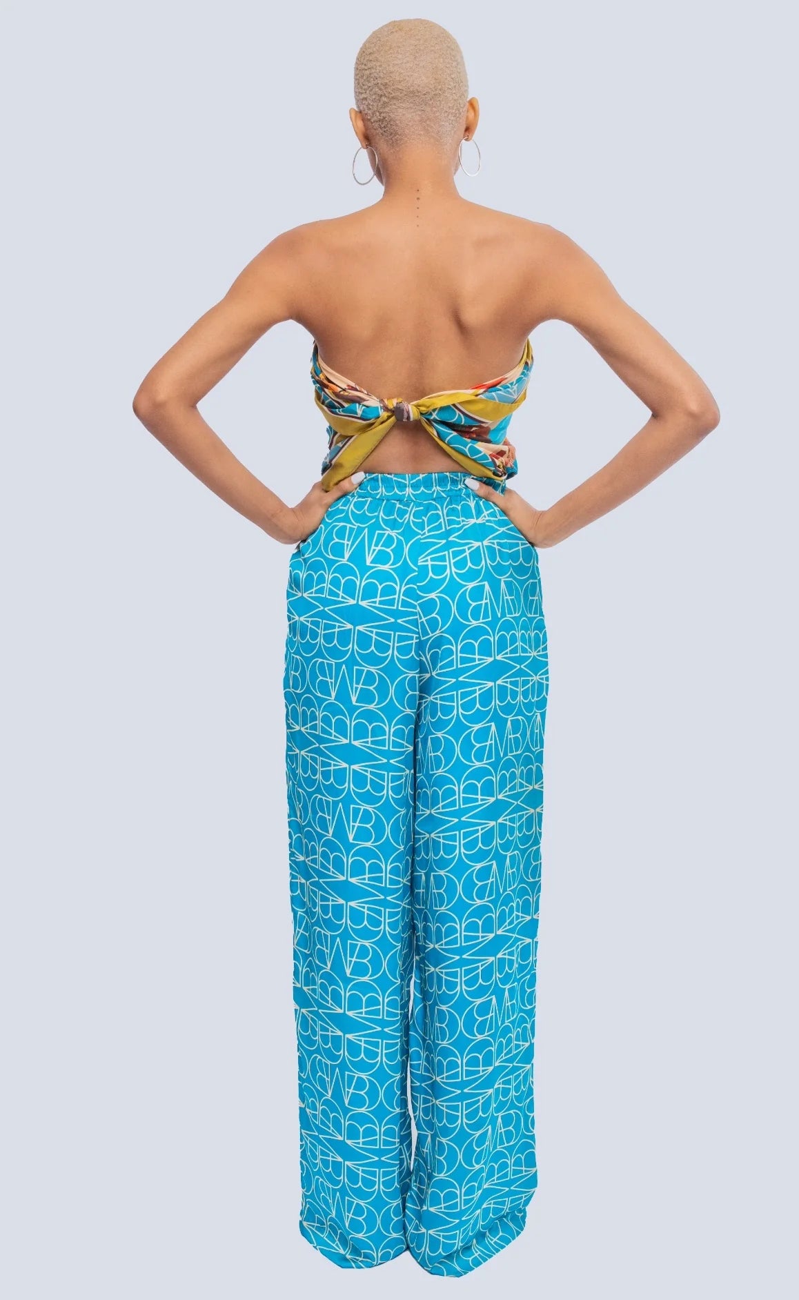 MIRELLABROGGI DAUGHTERS-TURQUOISE LOGO XL PANTS