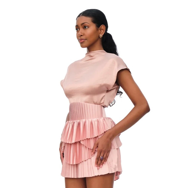 ANDREA IYAMAH HIBI PLEATED SHORTS