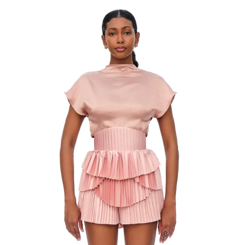 ANDREA IYAMAH HIBI PLEATED SHORTS