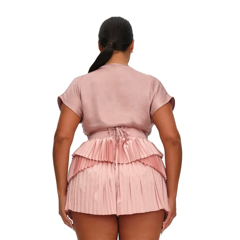 ANDREA IYAMAH HIBI PLEATED SHORTS