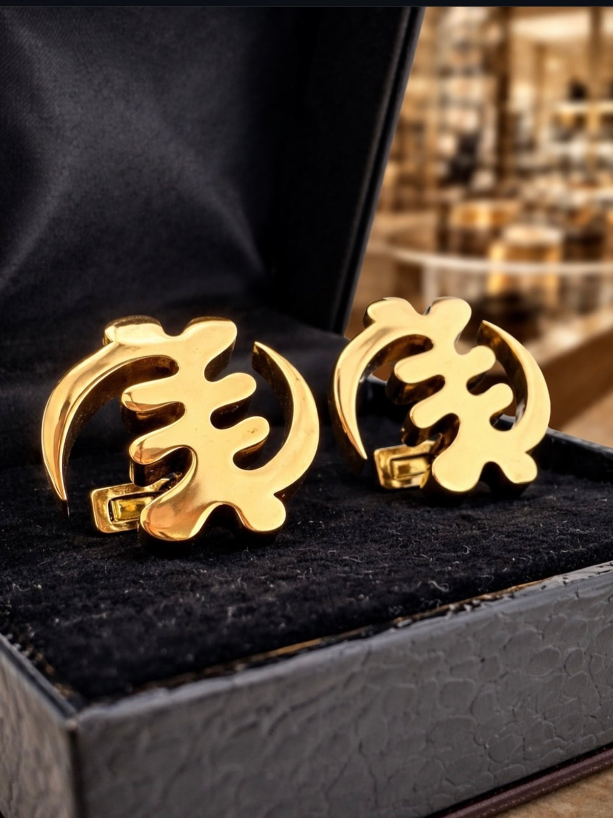 ADINKRA REPUBLIC - GYE NYAME GOLD ( CUFFLINKS )