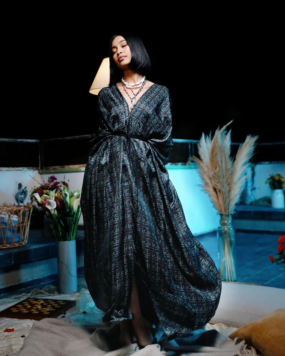MIRELLABROGGI DAUGHTERS MIRELLA BLACK KAFTAN