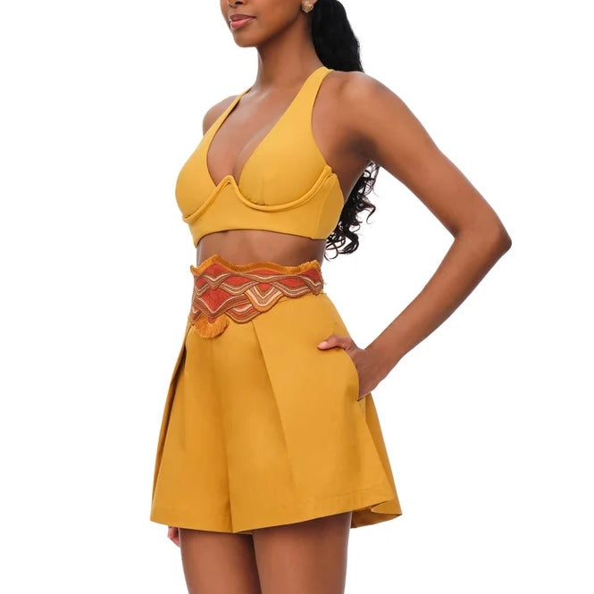 ANDREA IYAMAH OLLA FLARE SHORTS