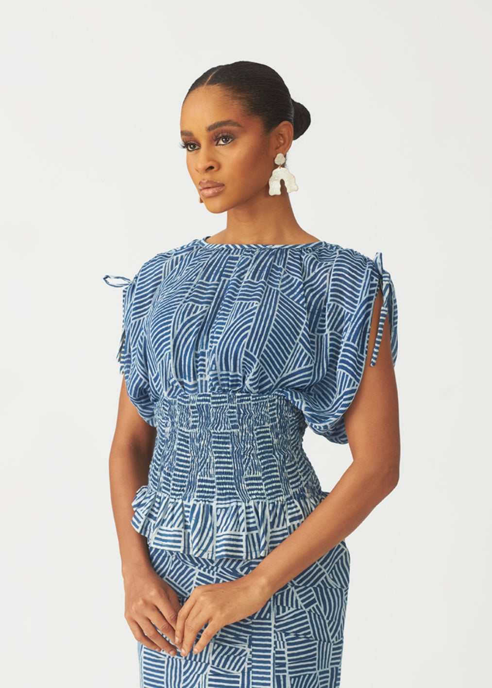 KWELAKU ORIRI SMOCKED BLOUSE