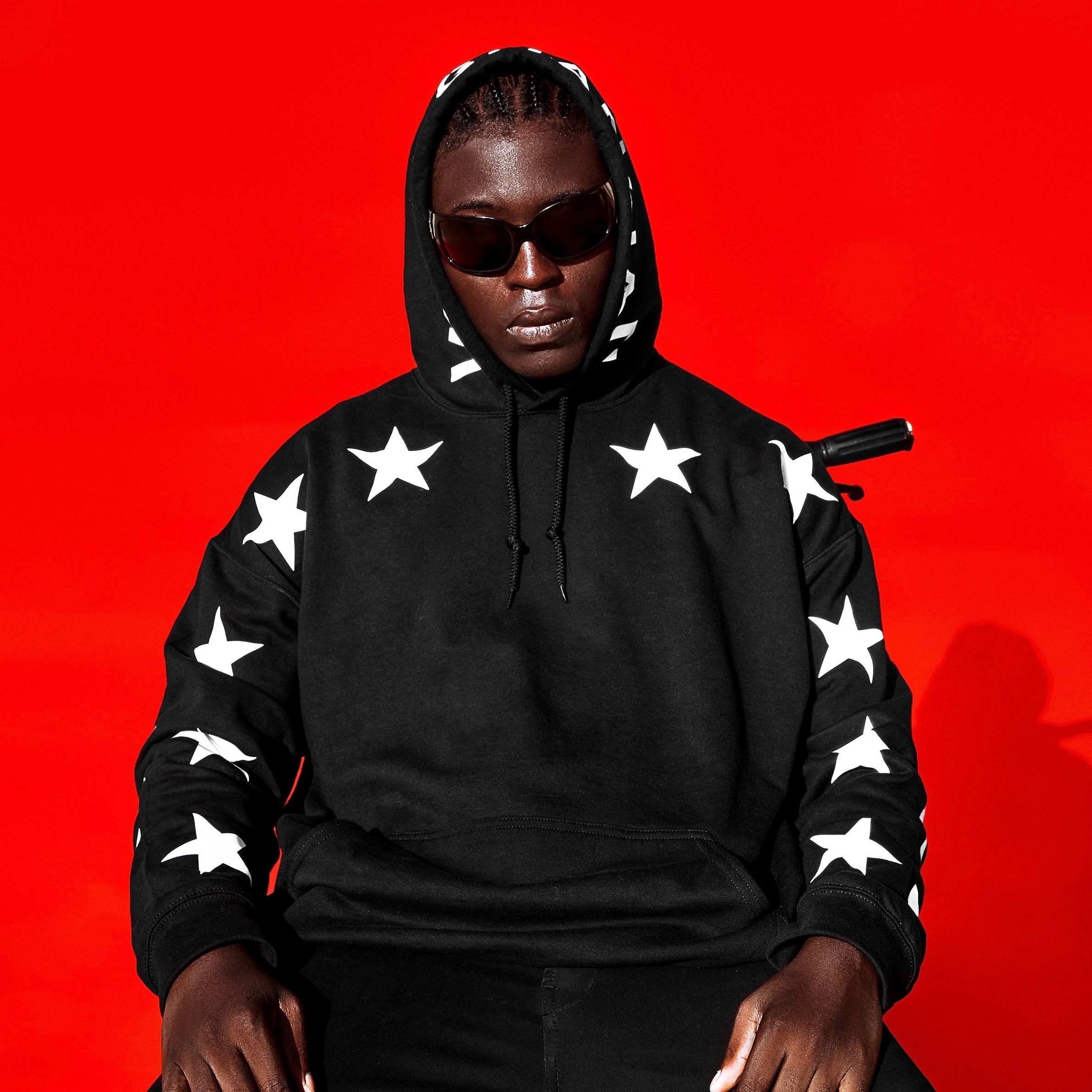 VERY GHANAIAN HOODIE BLACK STAR