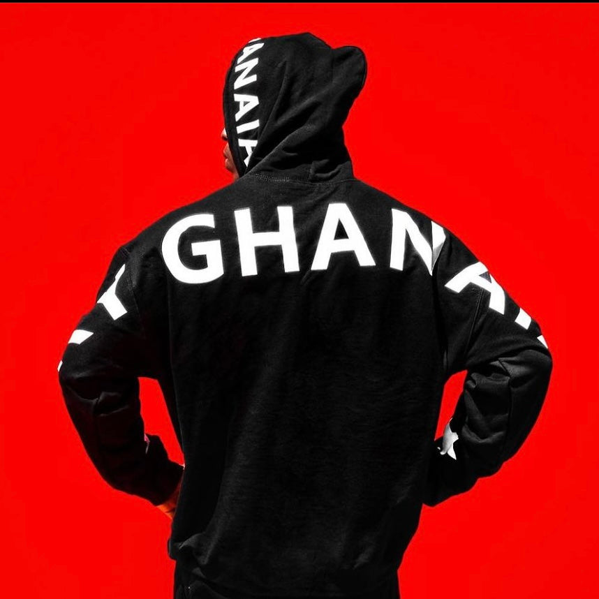 VERY GHANAIAN HOODIE BLACK STAR