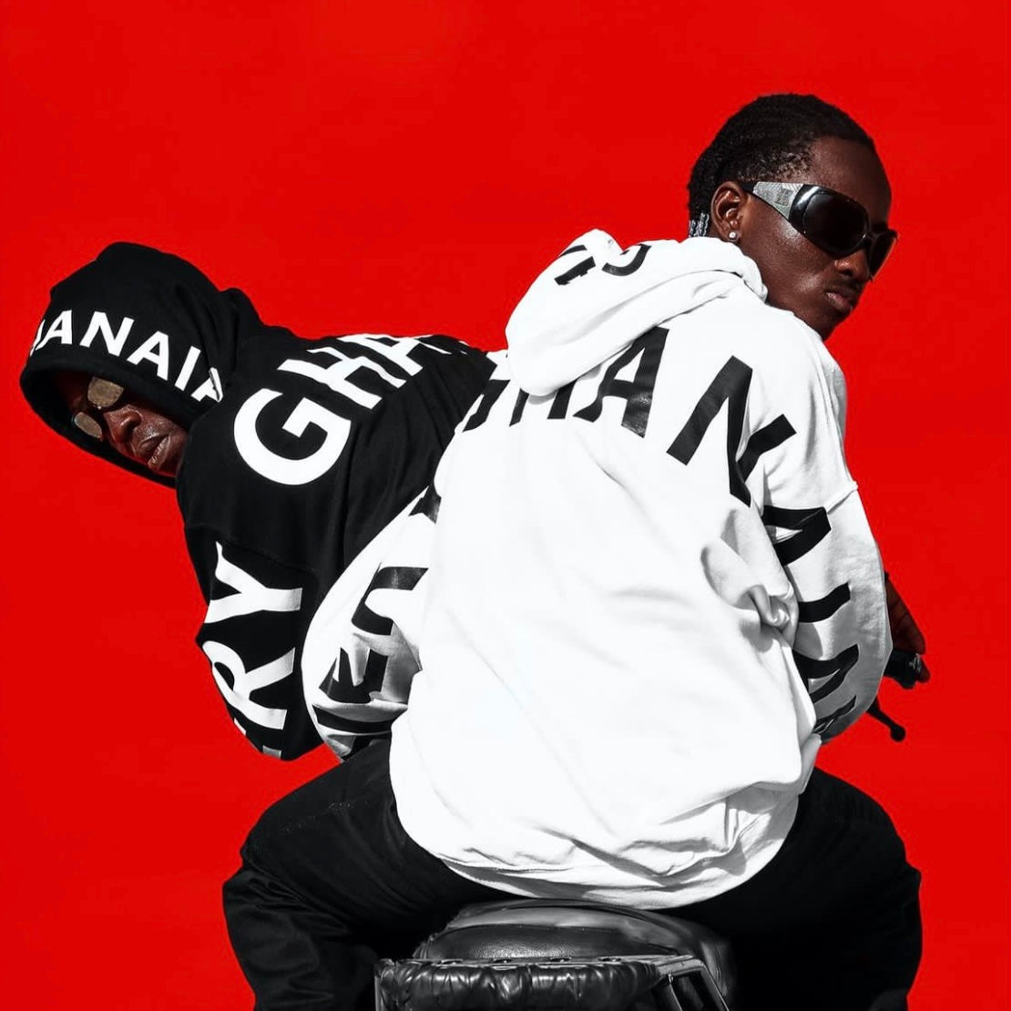 VERY GHANAIAN HOODIE BLACK STAR