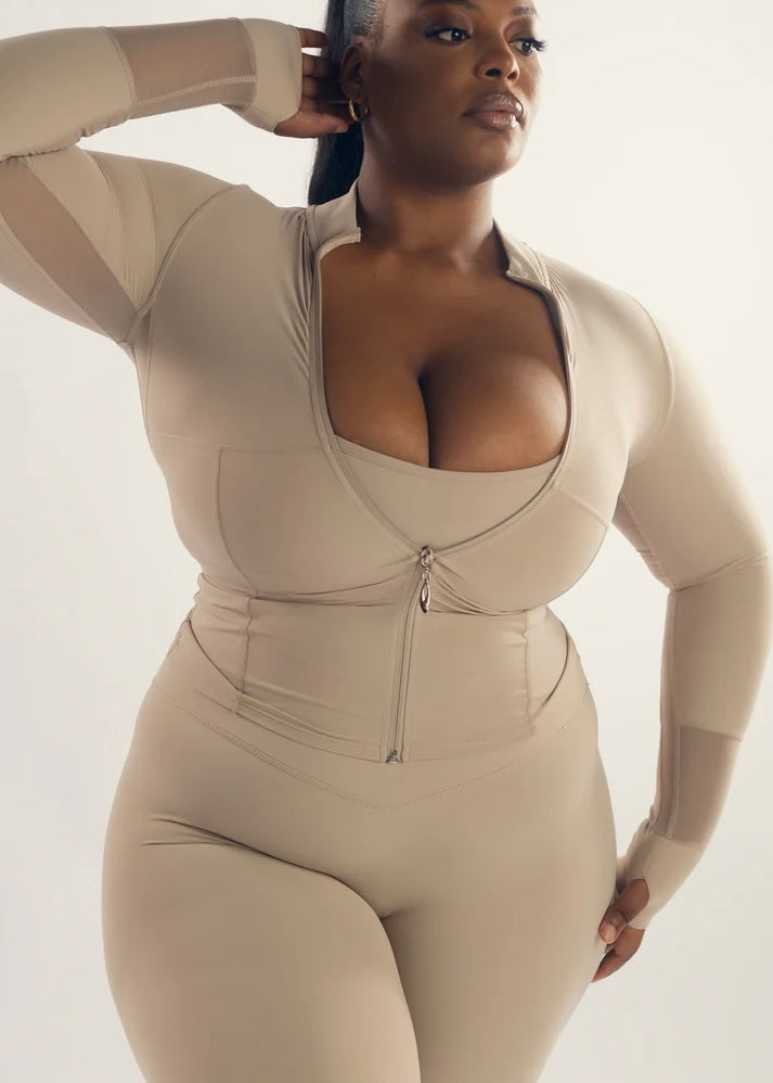 MOLDME  - AMI TAUPE ZIP-UP JACKET