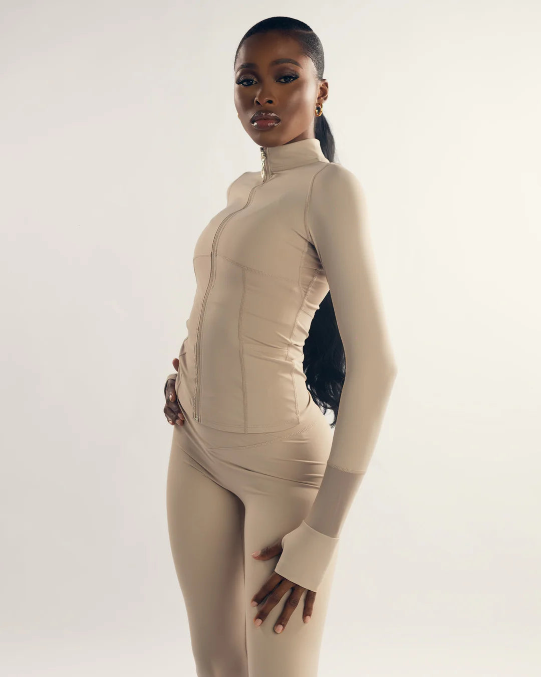 MOLDME  - AMI TAUPE ZIP-UP JACKET